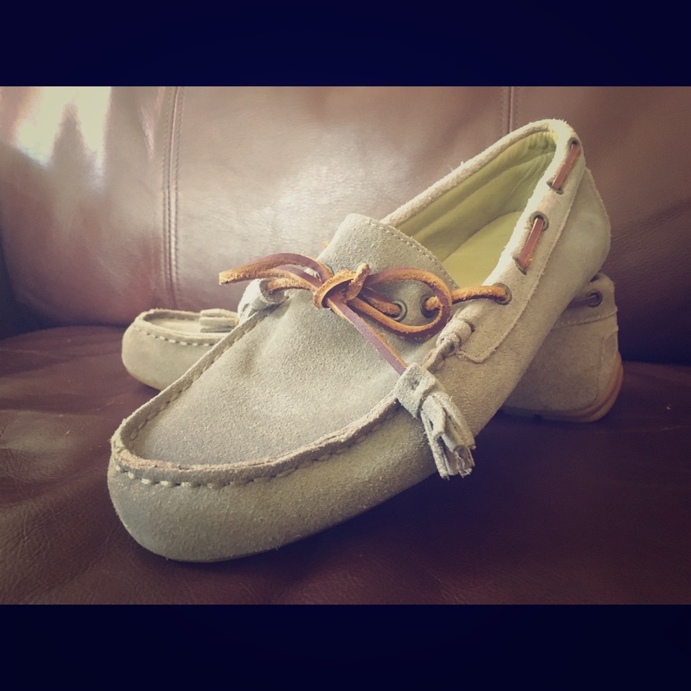 Lauren Polo Boys 4.5 Suede Leather Loafer Shoes